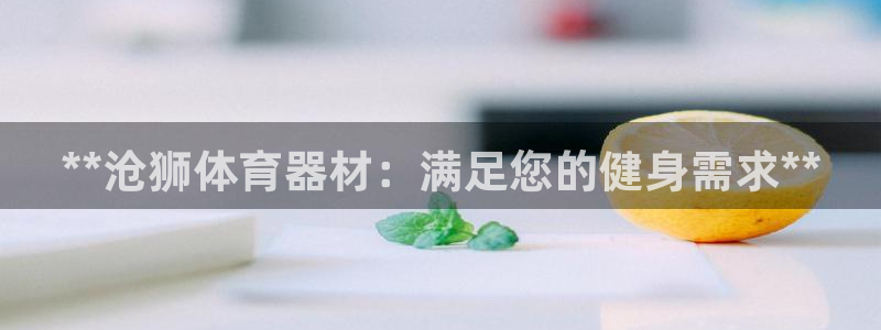 新城平台皮皮虾：**沧狮体育器材：满足您的健身需求*