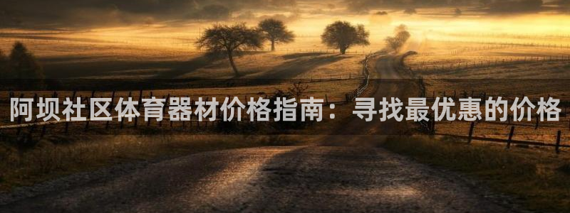 新城娱乐中国创新：阿坝社区体育器材价格指南：寻找最优